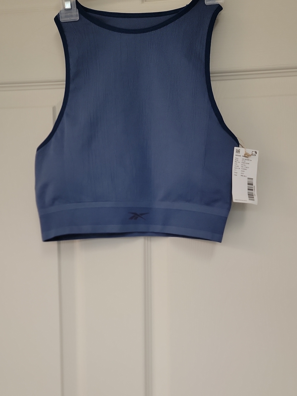 Reebok Women’s Blue High-Neck Crop Tank